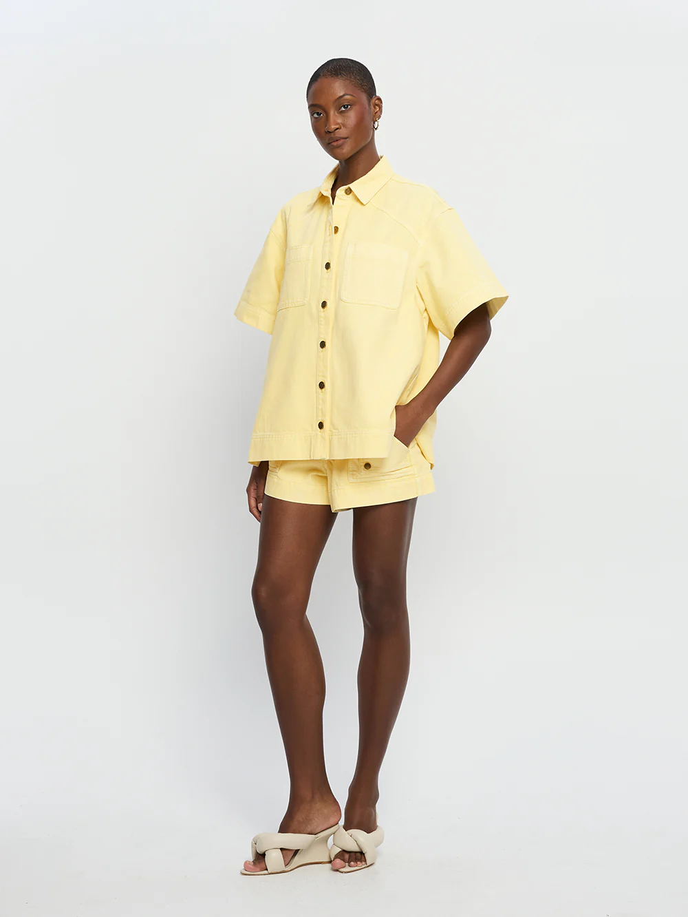 Paloma Denim Shirt - Butter - Image 3