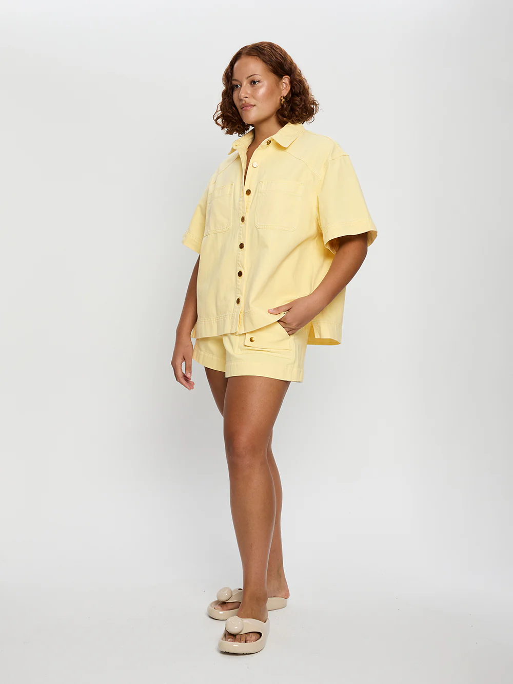Paloma Denim Shirt - Butter - Image 7