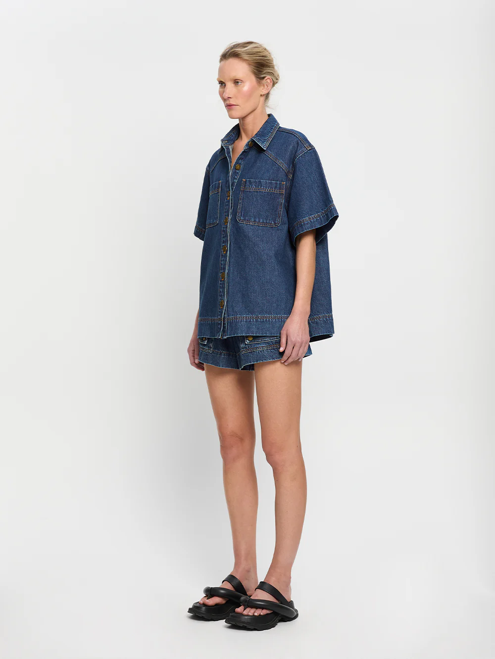 Paloma Denim Shirt - Indigo - Image 2