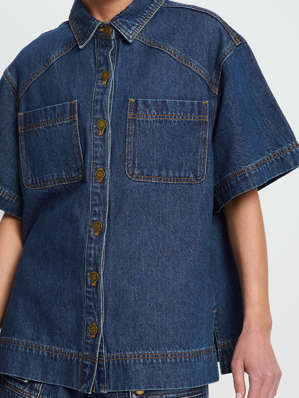 Paloma Denim Shirt - Indigo - Image 4