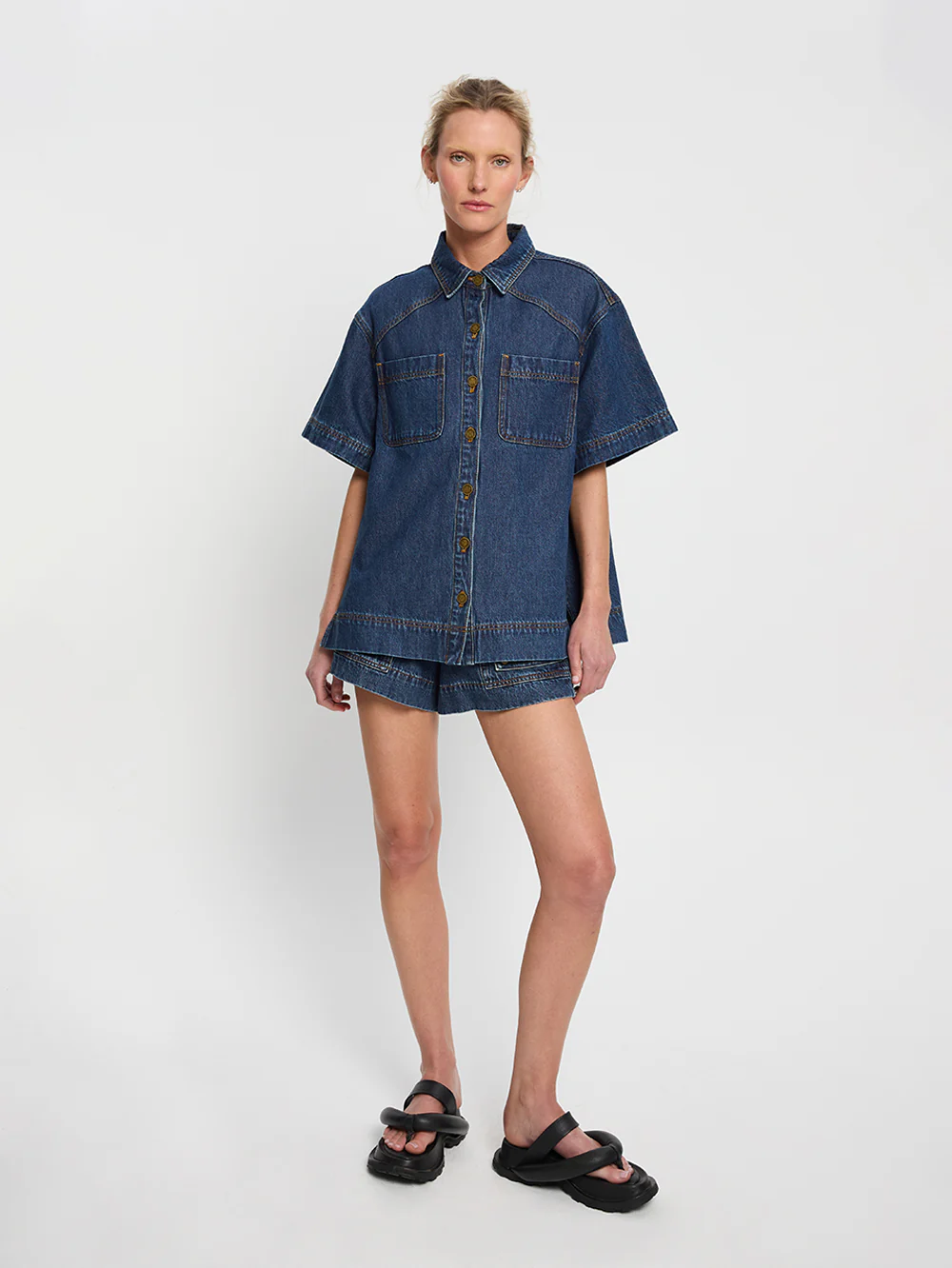 Paloma Denim Shirt - Indigo - Image 6