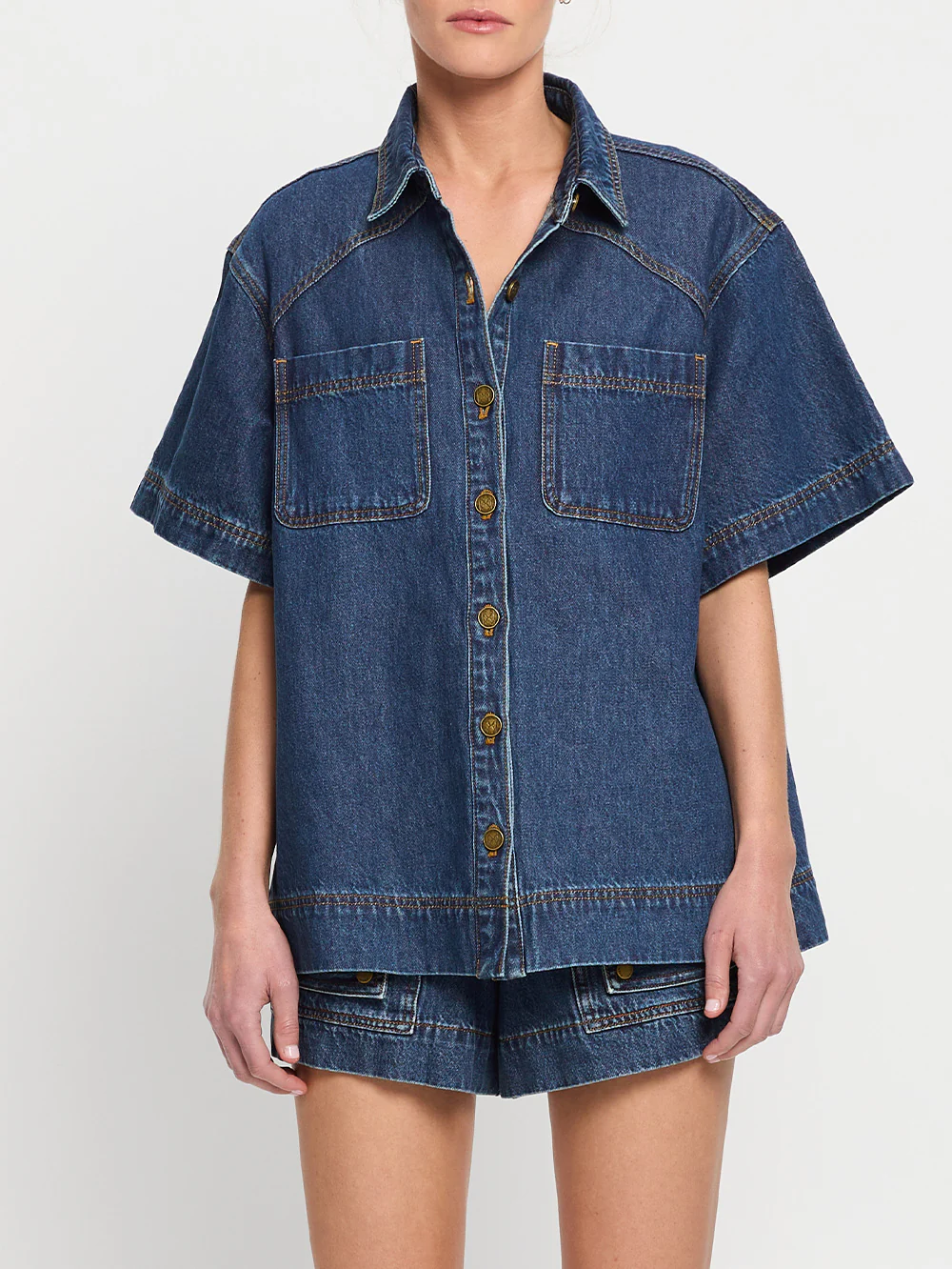Paloma Denim Shirt - Indigo - Image 7