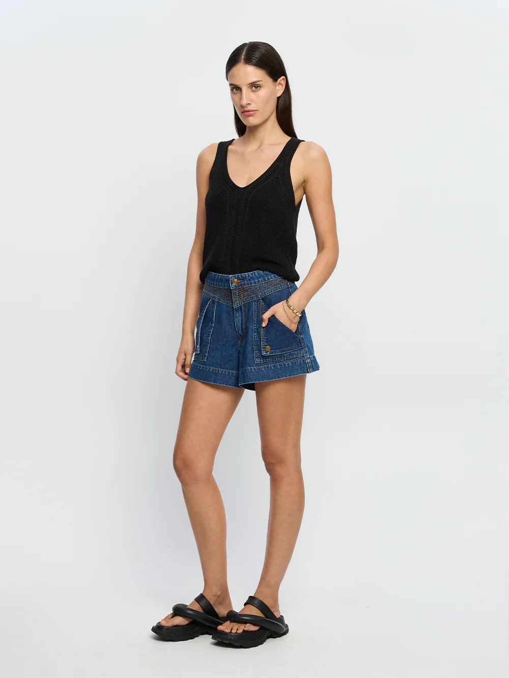 Raven Knit Cami - Black - Image 3