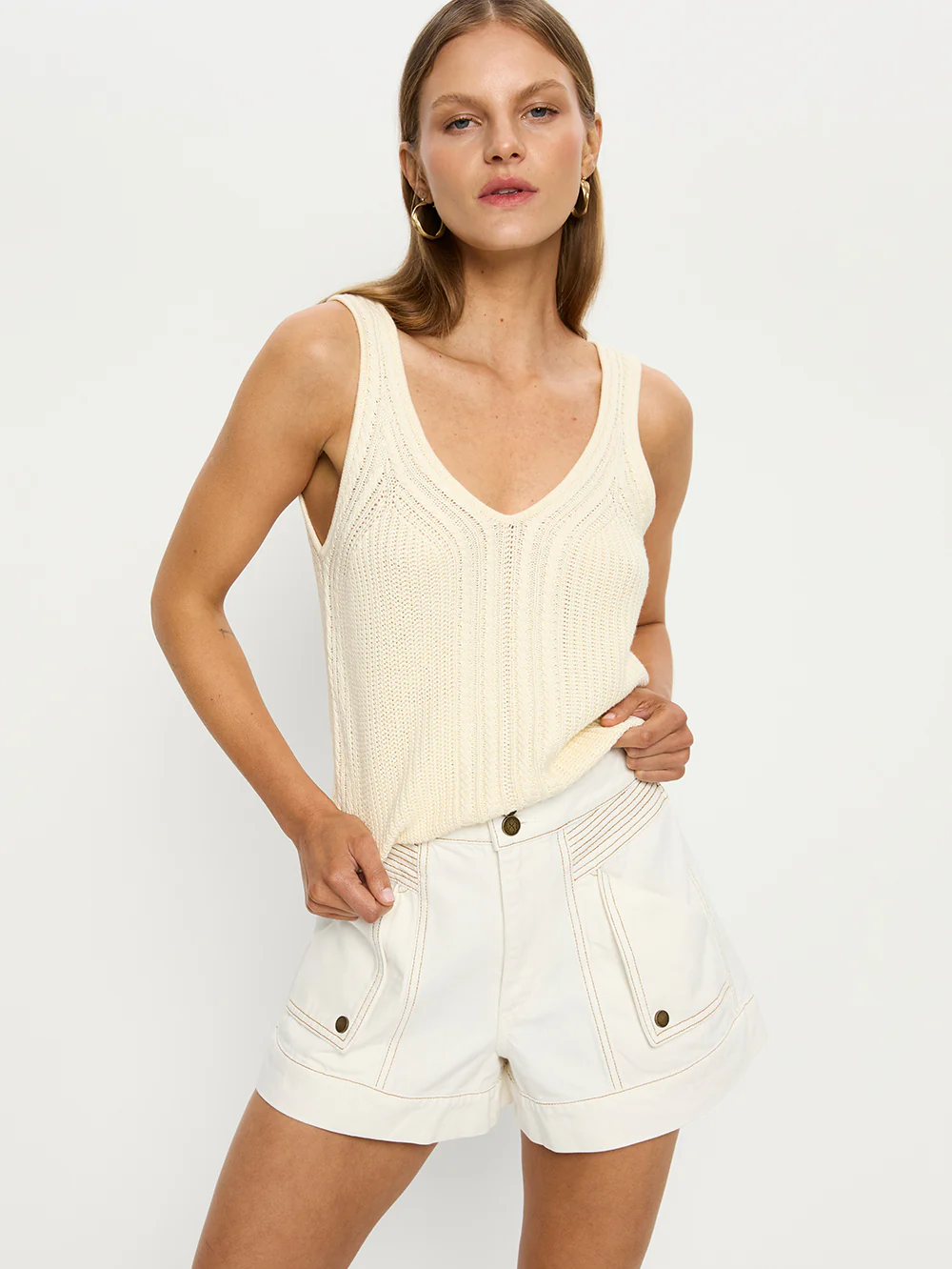 Raven Knit Cami - Cream - Image 2