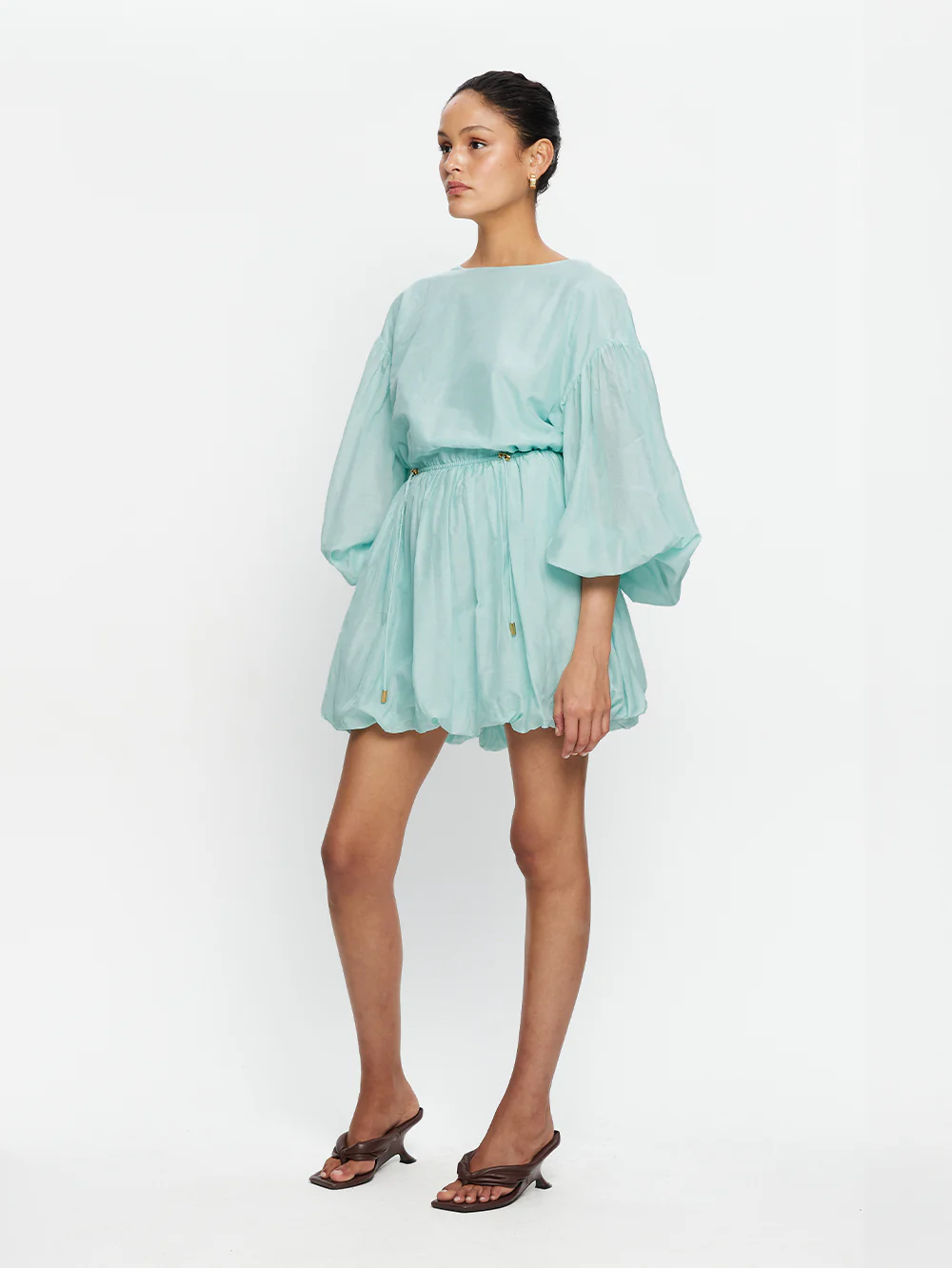 Riley Bubble Hem Mini Dress - Image 3