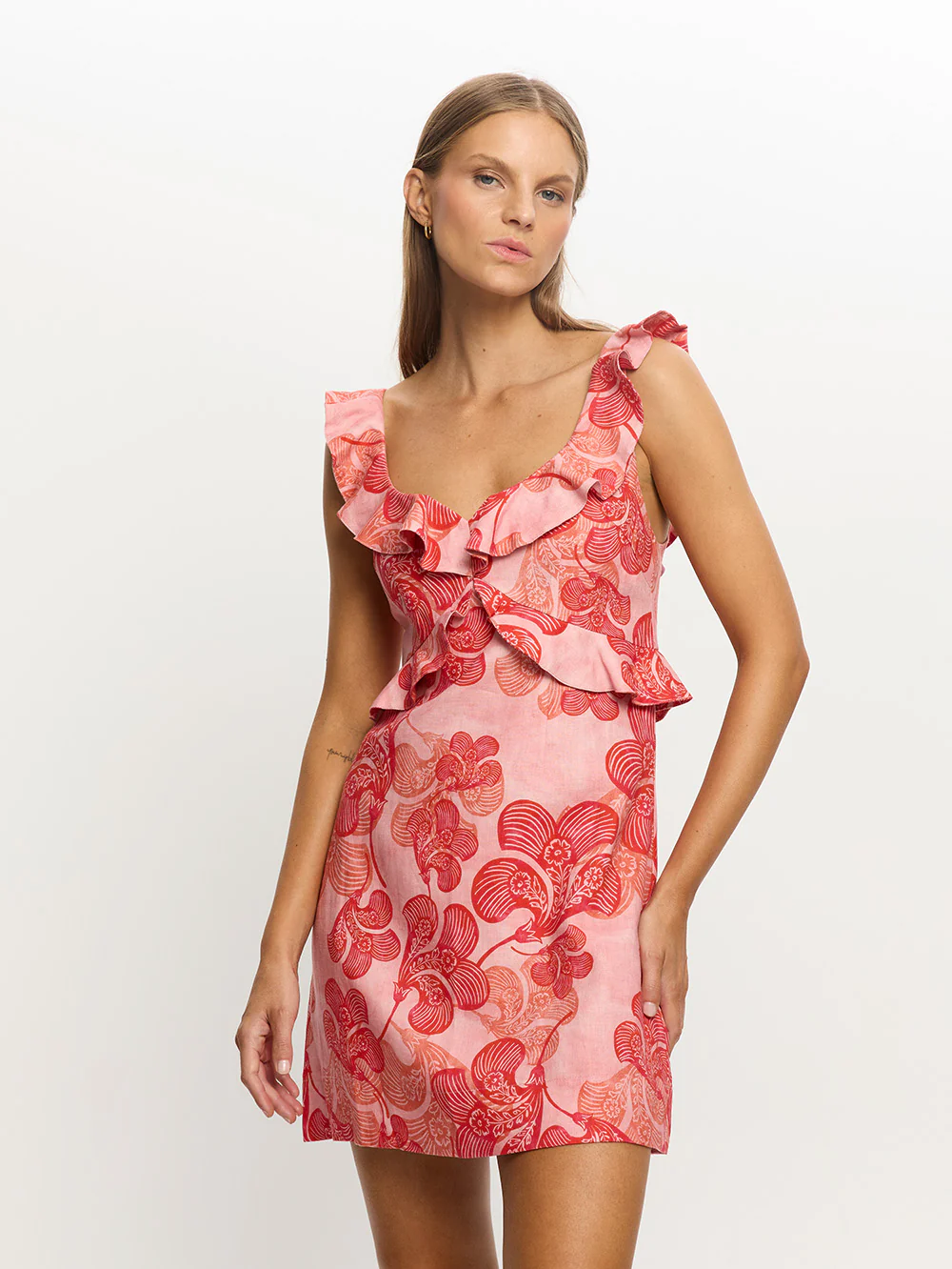 Riviera Ruffle Mini Dress - Image 5