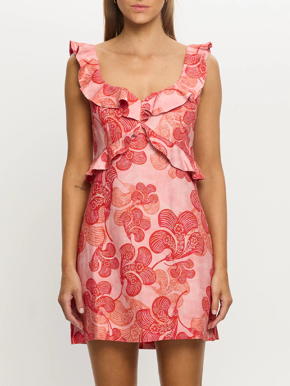 Riviera Ruffle Mini Dress - Image 7