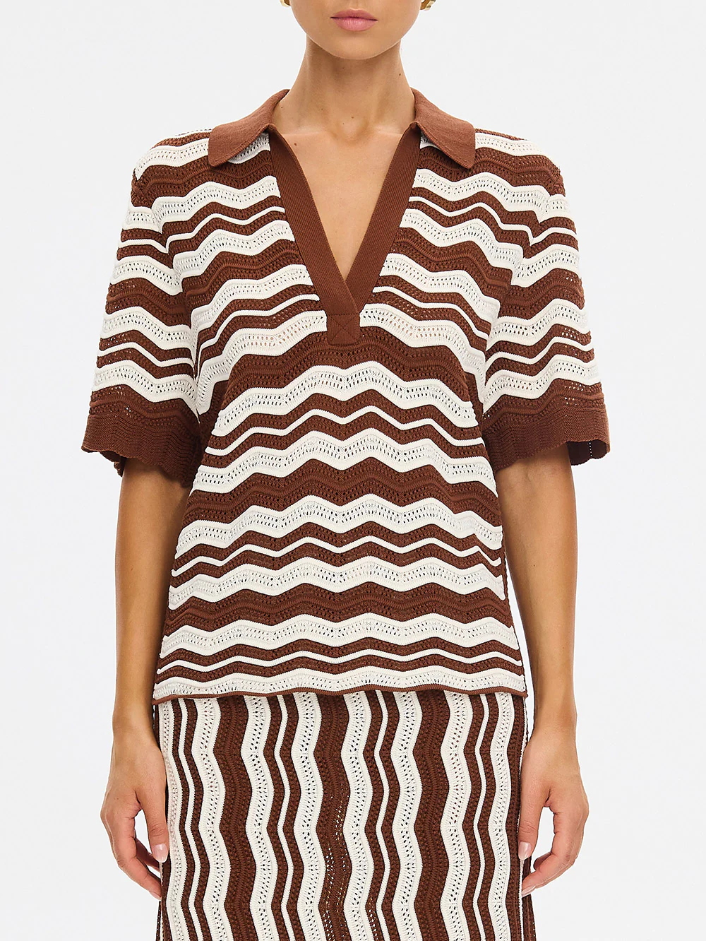Sarah Knit Polo Top - Image 8