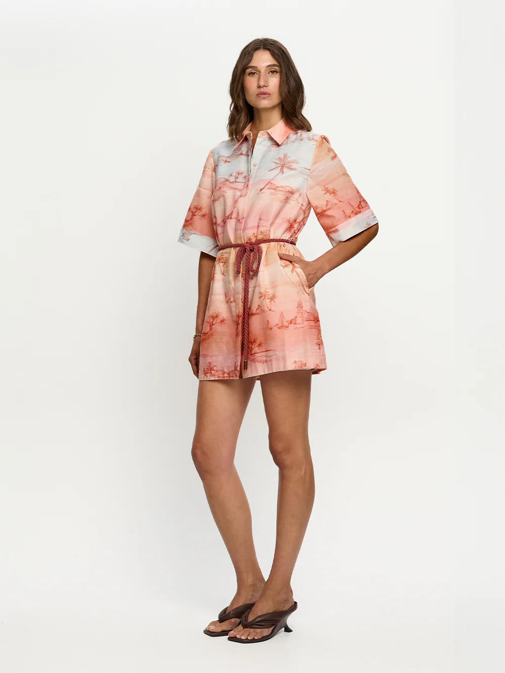 Sunset Shirt Mini Dress - Image 3