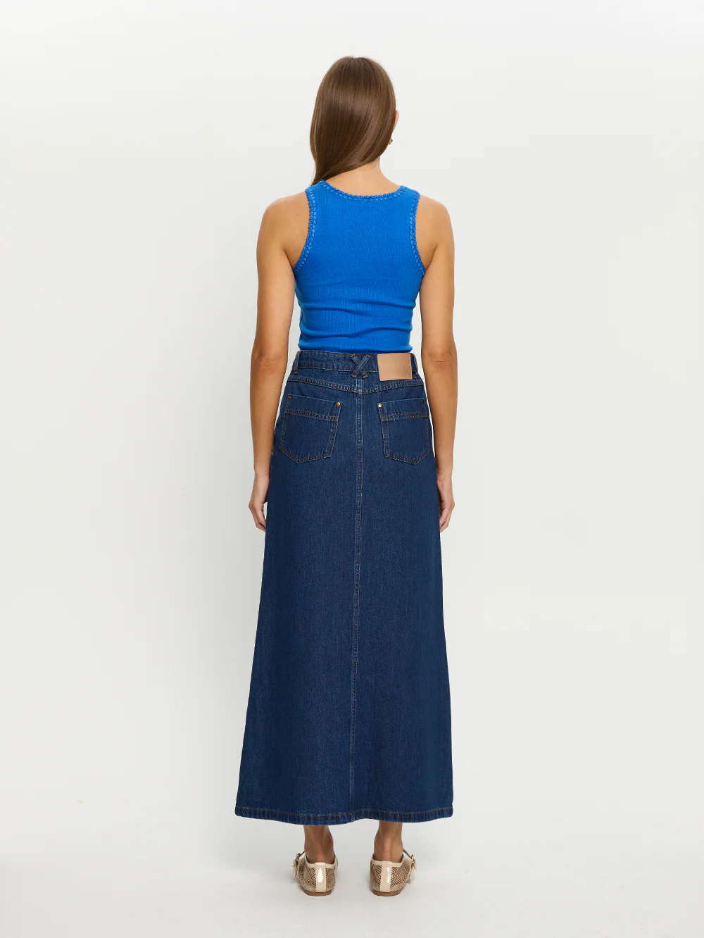 Tallulah Crochet Edge Tank - Cobalt - Image 4