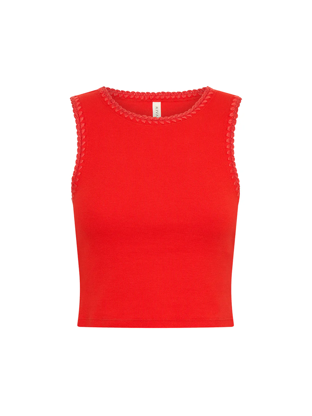 Tallulah High Neck Crop Tank - Red - Image 7