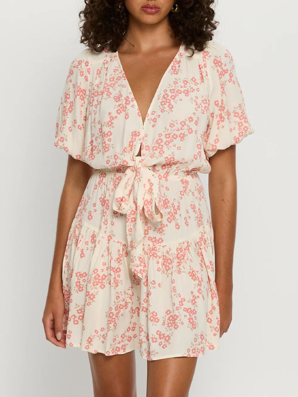 Zia Tie Front Mini Dress - Image 6